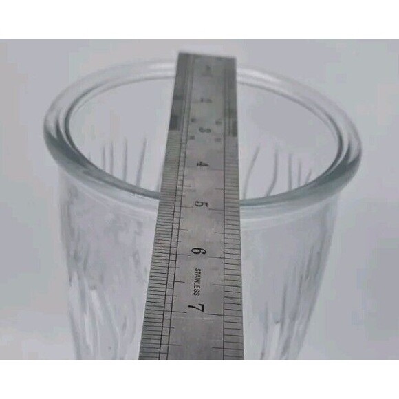 Wavy Ribbed Glass Vase Heavy Large Centerpiece Clear Wedding Decor Shower Party - Picture 8 of 9